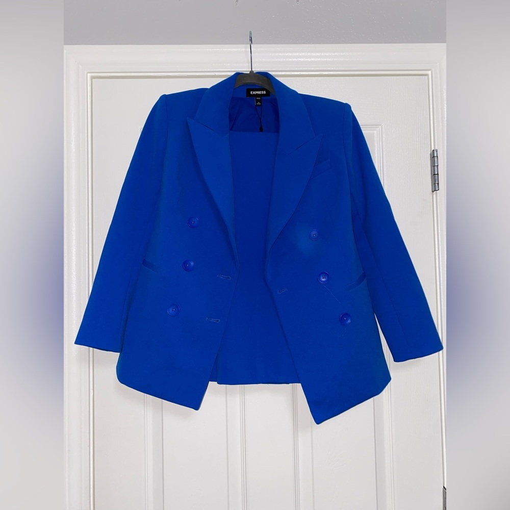 Express XS Blue Suit Set (Blazer Jacket and Pants).